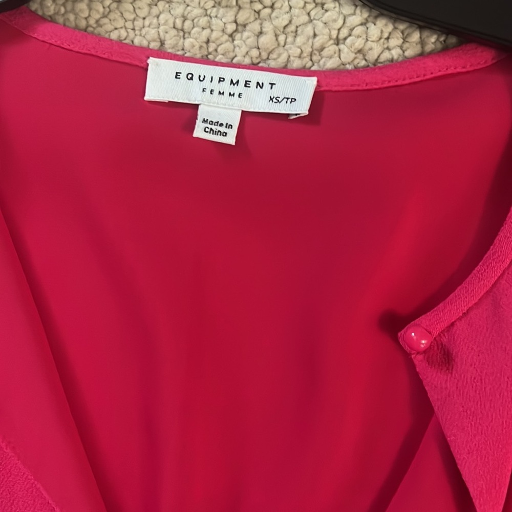 NWT-Equipment pink Shirt Dress - Picture 2 of 8